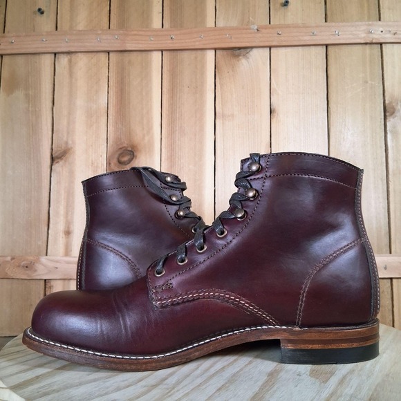 Wolverine 1000 Mile Plain Toe‎ Original Work Boots Mens 8 D Brown Leather USA main image 10
